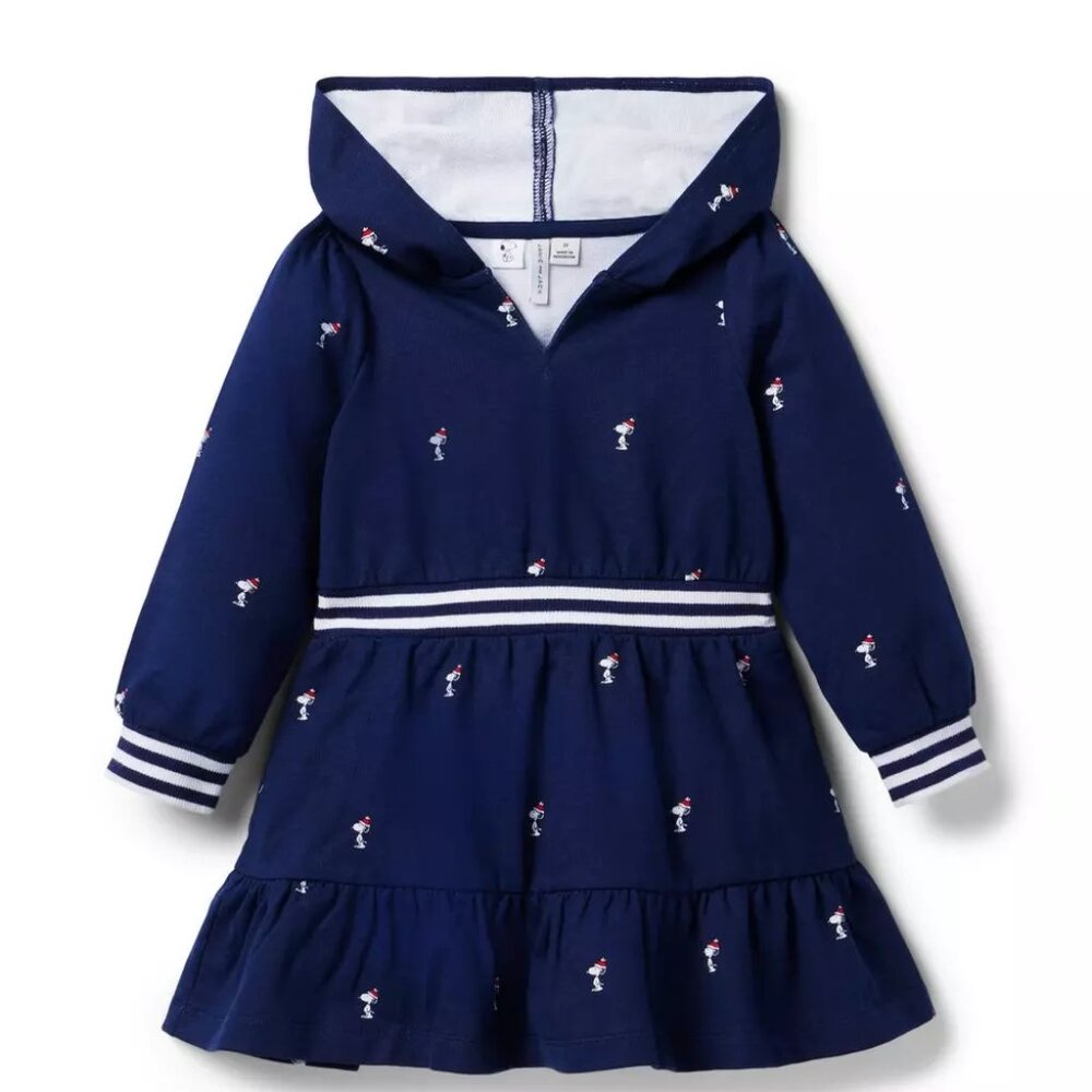 Janie & Jack Limited Edition PEANUTS™ Snoopy Santa Hooded Dress NWT